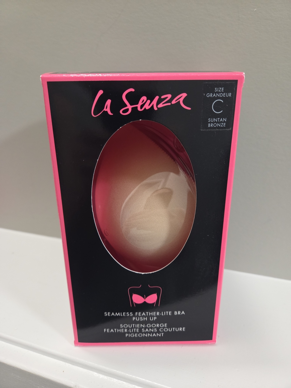 La Senza Seamless Feather-Lite Push Up Bra Suntan Bronze Size C Used Once #Party